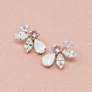 NWT Swarovski Crystal Opal rose gold earring